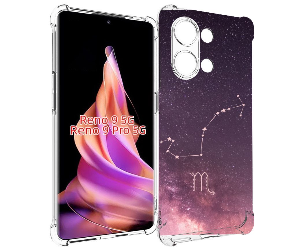 

Чехол MyPads знак зодиака скорпион 4 для Oppo Reno 9/Reno 9 Pro, Прозрачный, Tocco