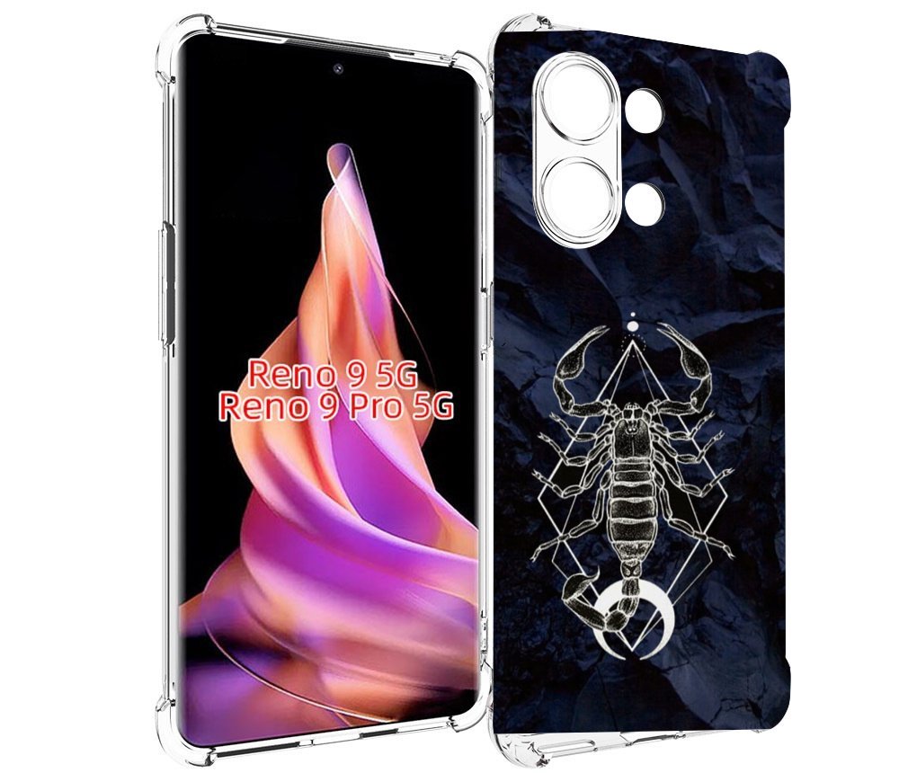 

Чехол MyPads знак зодиака скорпион 3 для Oppo Reno 9/Reno 9 Pro, Прозрачный, Tocco