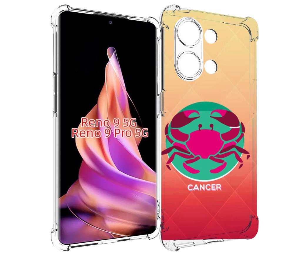

Чехол MyPads знак зодиака рак 4 для Oppo Reno 9/Reno 9 Pro, Прозрачный, Tocco