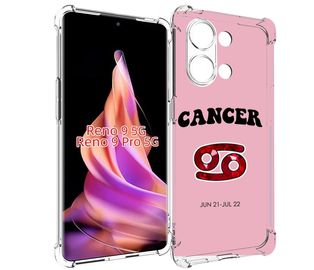 

Чехол MyPads знак зодиака рак 1 для Oppo Reno 9/Reno 9 Pro, Прозрачный, Tocco