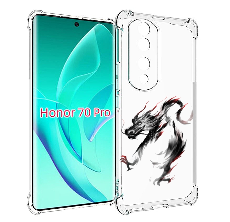 

Чехол MyPads черный дракон для Honor 70 Pro / 70 Pro Plus, Прозрачный, Tocco