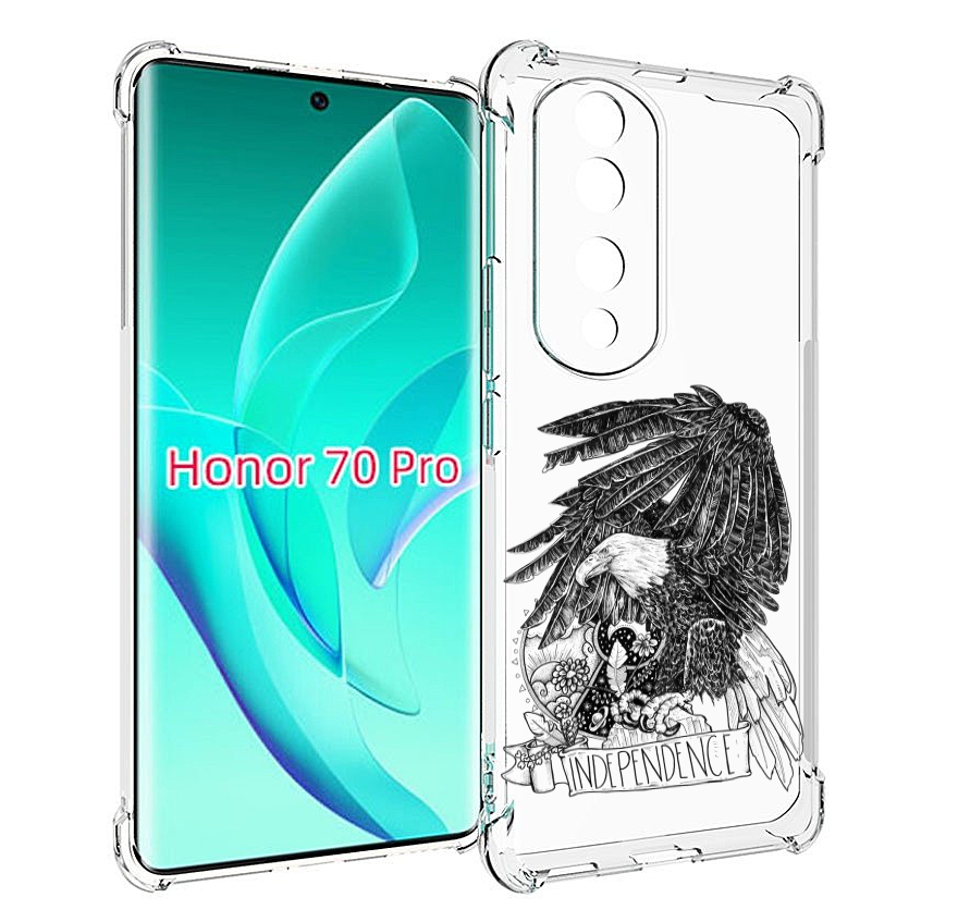 

Чехол MyPads черно белый сокол для Honor 70 Pro / 70 Pro Plus, Прозрачный, Tocco