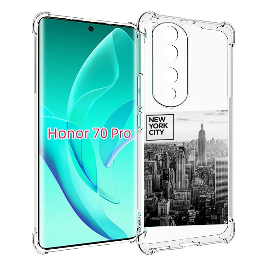 

Чехол MyPads черно белый Нью-Йорк для Honor 70 Pro / 70 Pro Plus, Прозрачный, Tocco