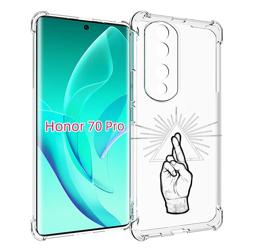 

Чехол MyPads черно белая рука для Honor 70 Pro / 70 Pro Plus, Прозрачный, Tocco