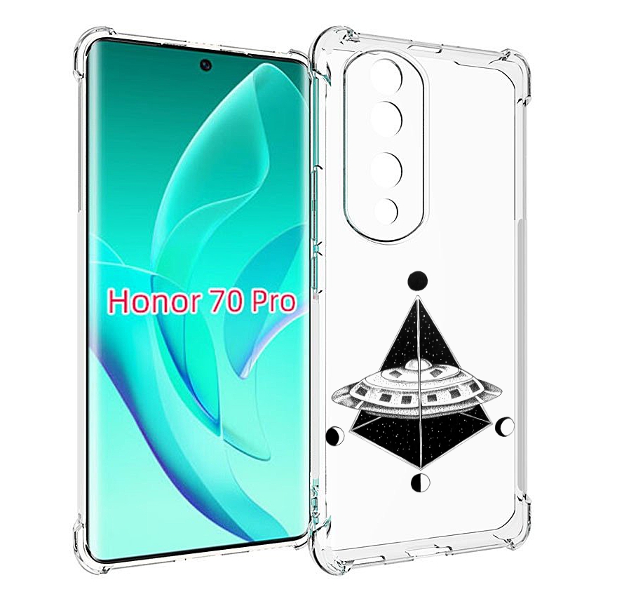 

Чехол MyPads черно белая летающая тарелка для Honor 70 Pro / 70 Pro Plus, Прозрачный, Tocco