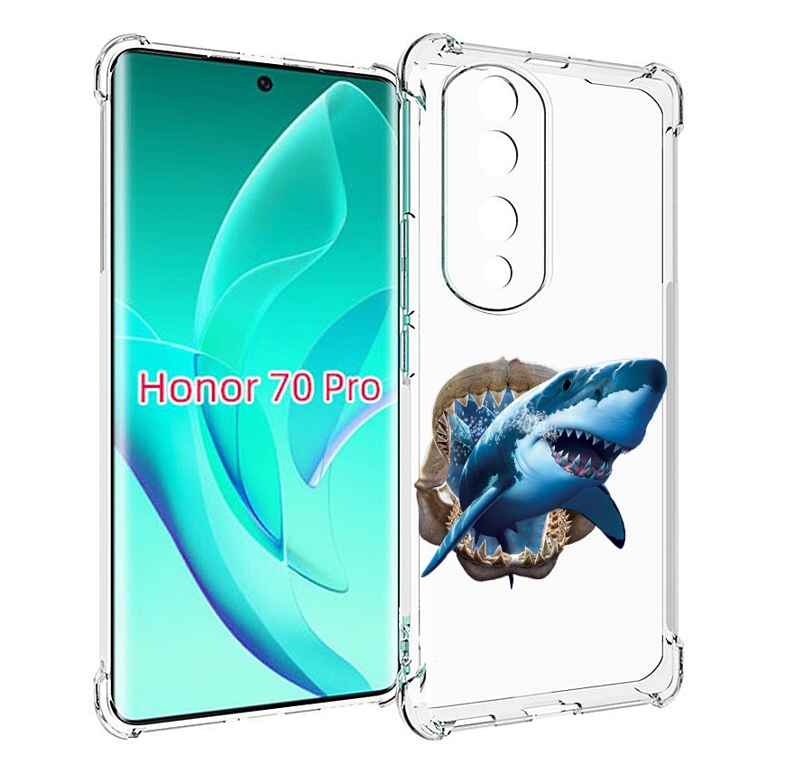 

Чехол MyPads челюсти для Honor 70 Pro / 70 Pro Plus, Прозрачный, Tocco