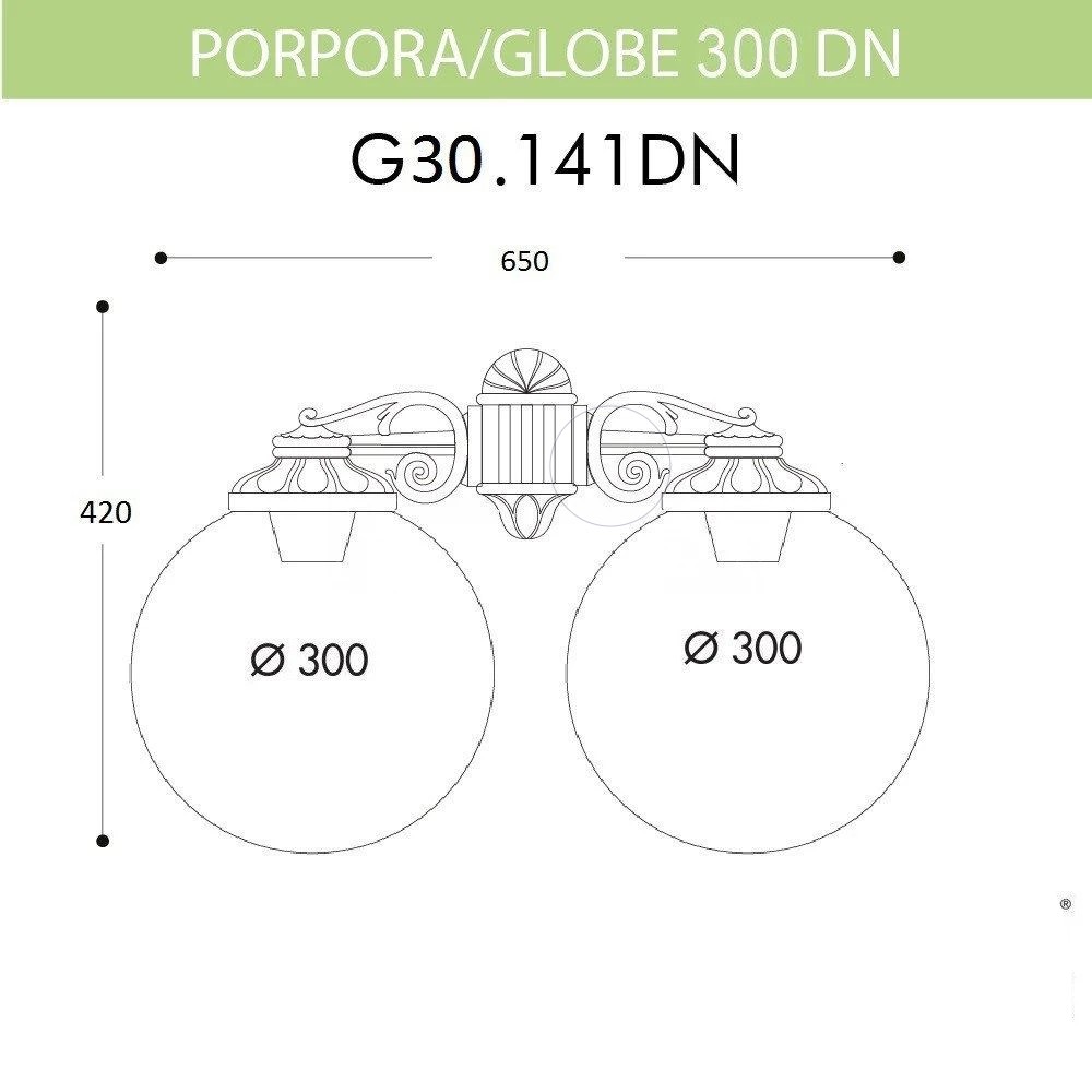 

Настенный светильник уличный Fumagalli Globe 300 G30.141.000.BZE27DN