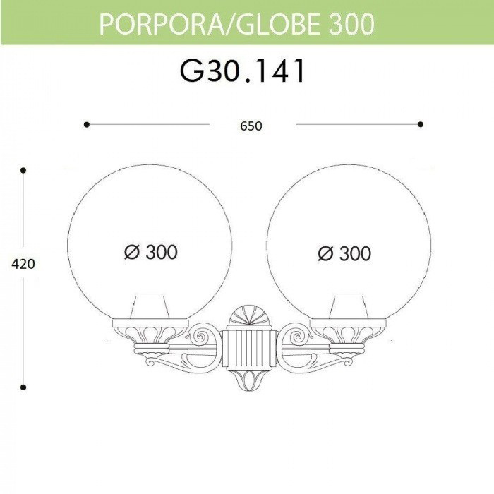 

Настенный светильник уличный Fumagalli Globe 300 G30.141.000.BXE27