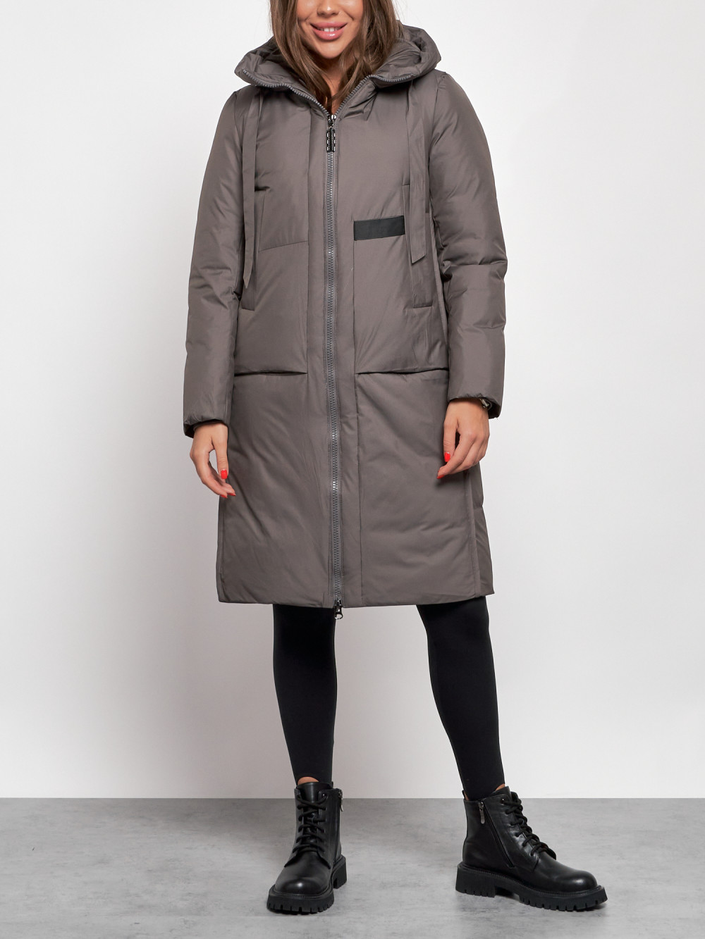 

Пальто женское NoBrand AD52359 серое S, Серый, AD52359