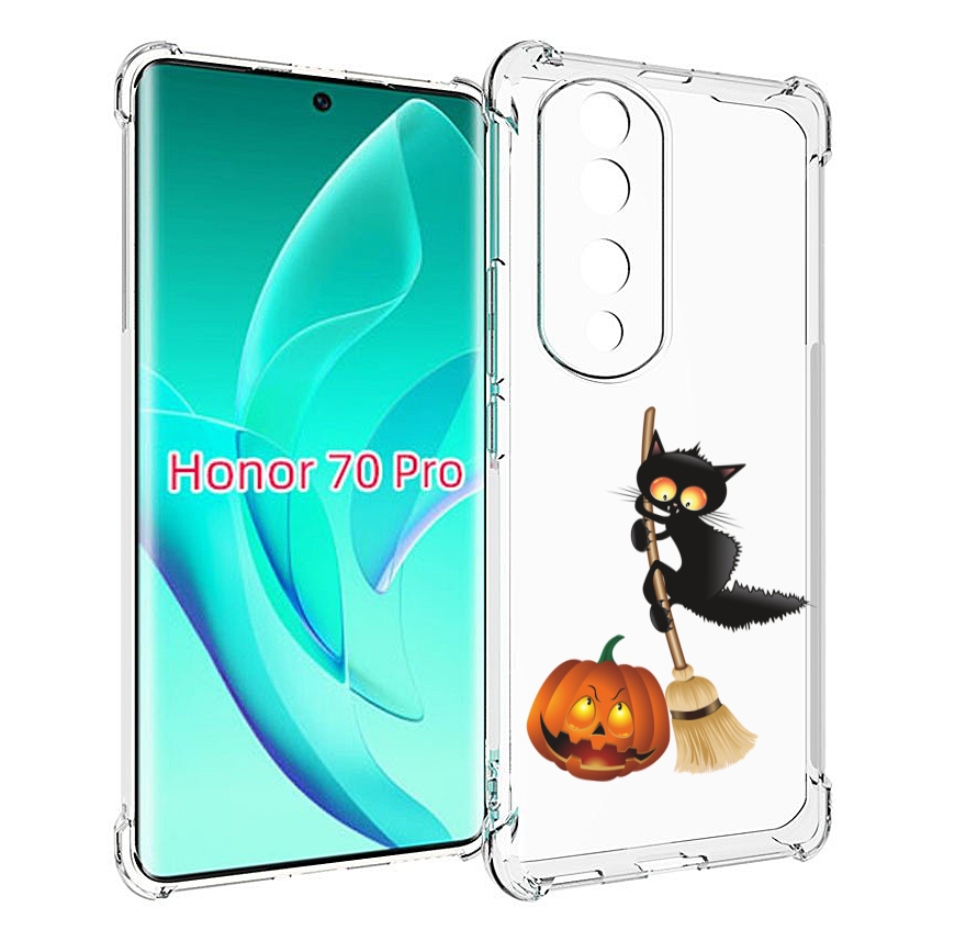 

Чехол MyPads хэлуинский котик для Honor 70 Pro / 70 Pro Plus, Прозрачный, Tocco