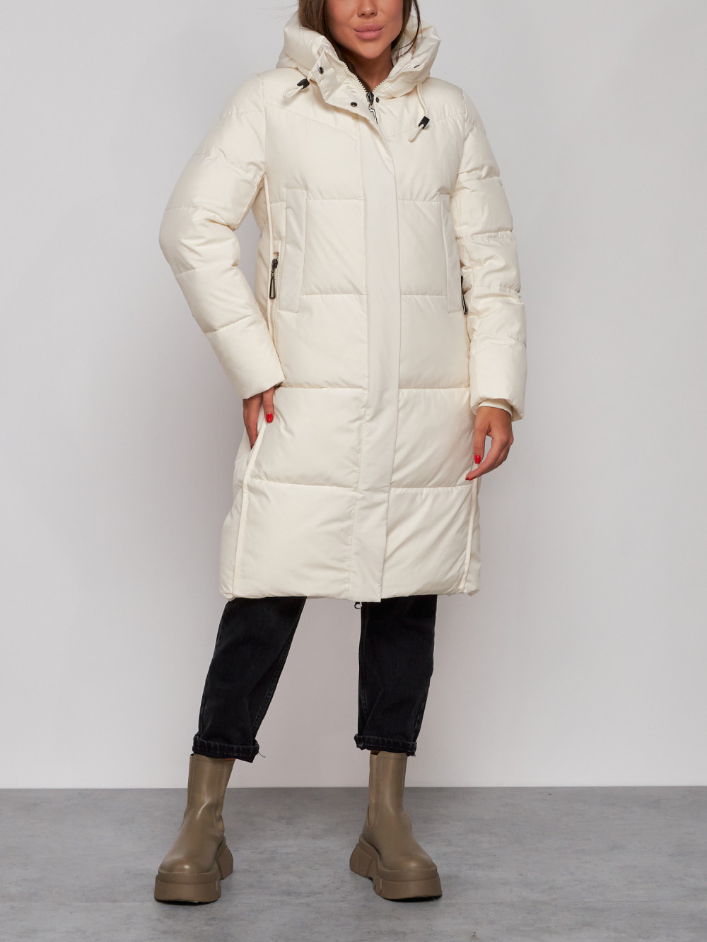 

Пальто женское NoBrand AD52328 белое S, Белый, AD52328