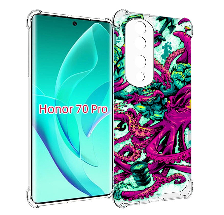 

Чехол MyPads фиолетовый кракен для Honor 70 Pro / 70 Pro Plus, Прозрачный, Tocco