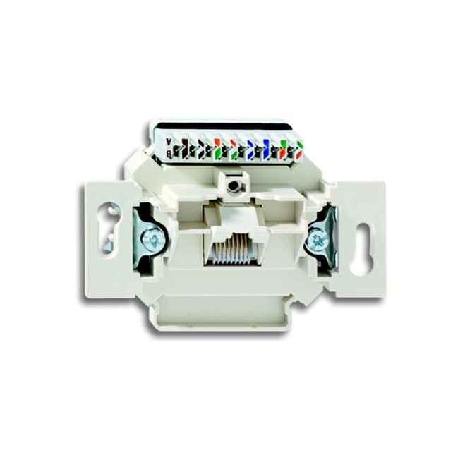 фото Комбинированная розетка abb basic 55 rj45+rj11