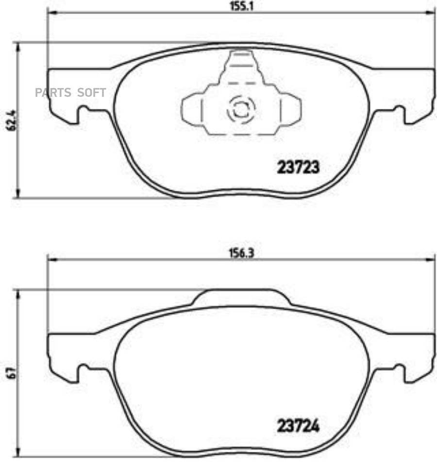 

Тормозные колодки brembo P24061X