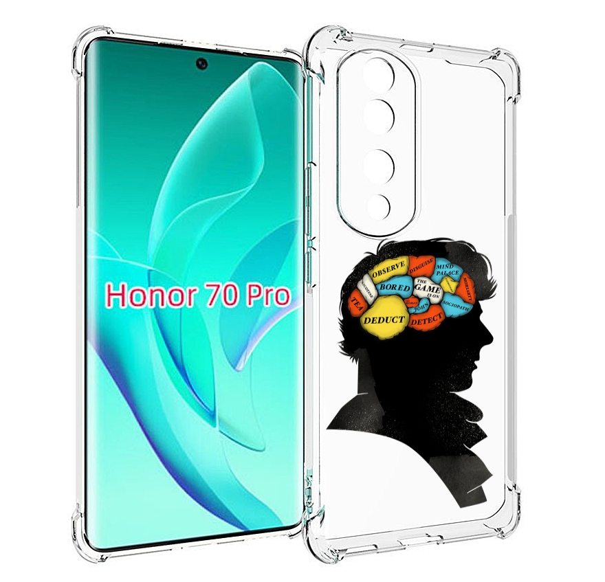 

Чехол MyPads темный рисунок для Honor 70 Pro / 70 Pro Plus, Прозрачный, Tocco