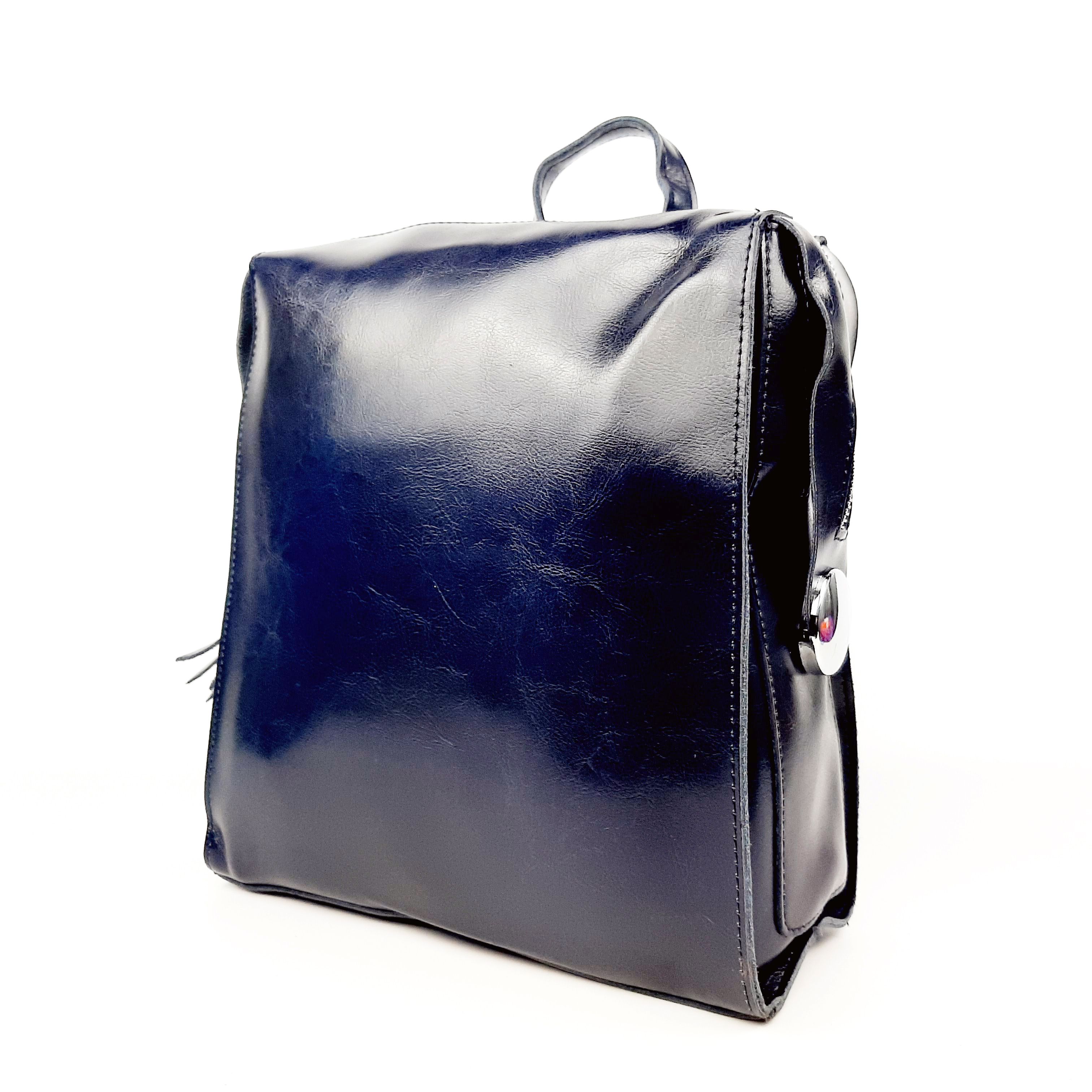 Сумка-рюкзак женская Fuzi house 85018 синяя, 10х27х25 см