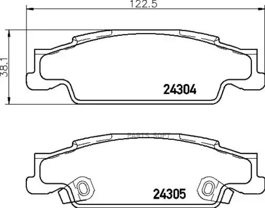 Тормозные колодки brembo P09007