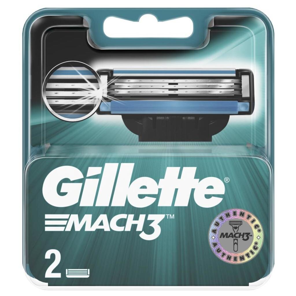 Сменные кассеты для бритв Gillette Mach3 для мужчин, 2 шт. сменные кассеты для бритв bic flex 3 hibrid для мужчин 4 шт 948274