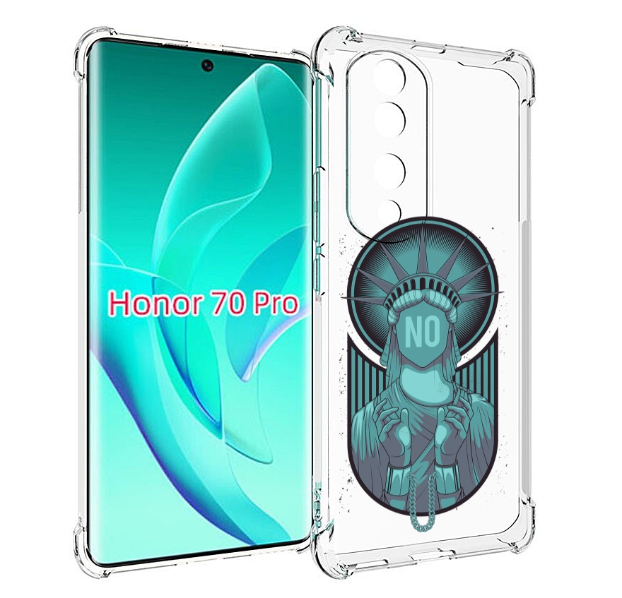 

Чехол MyPads статуя свободы зеленый для Honor 70 Pro / 70 Pro Plus, Прозрачный, Tocco