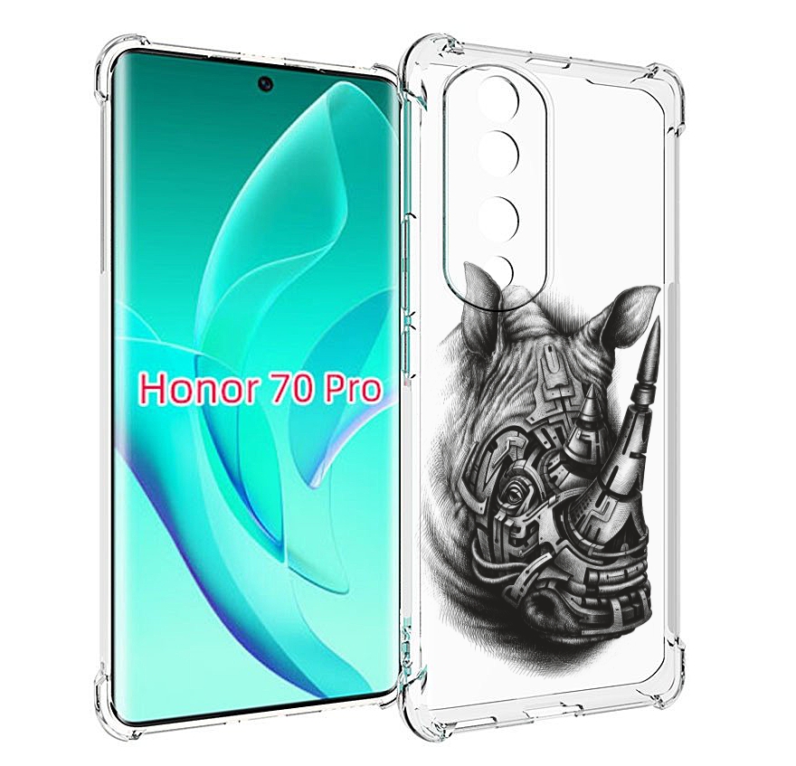 

Чехол MyPads стальной носорог для Honor 70 Pro / 70 Pro Plus, Прозрачный, Tocco