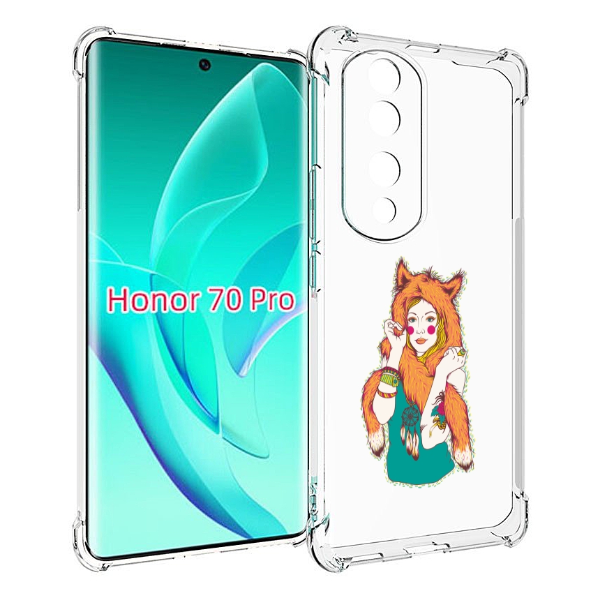 

Чехол MyPads Девушка лиса для Honor 70 Pro / 70 Pro Plus, Прозрачный, Tocco