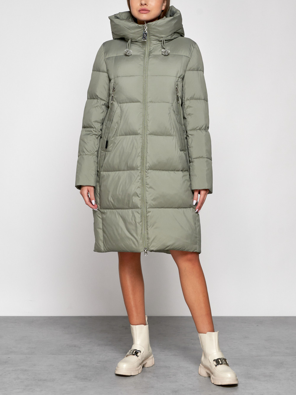 

Пальто женское NoBrand AD51155 зеленое S, Зеленый, AD51155