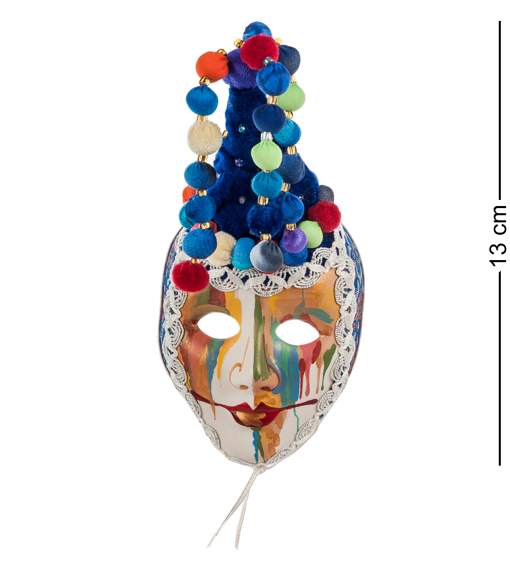 фото Декоративная маска рускукла фигляр 13х15х10 см