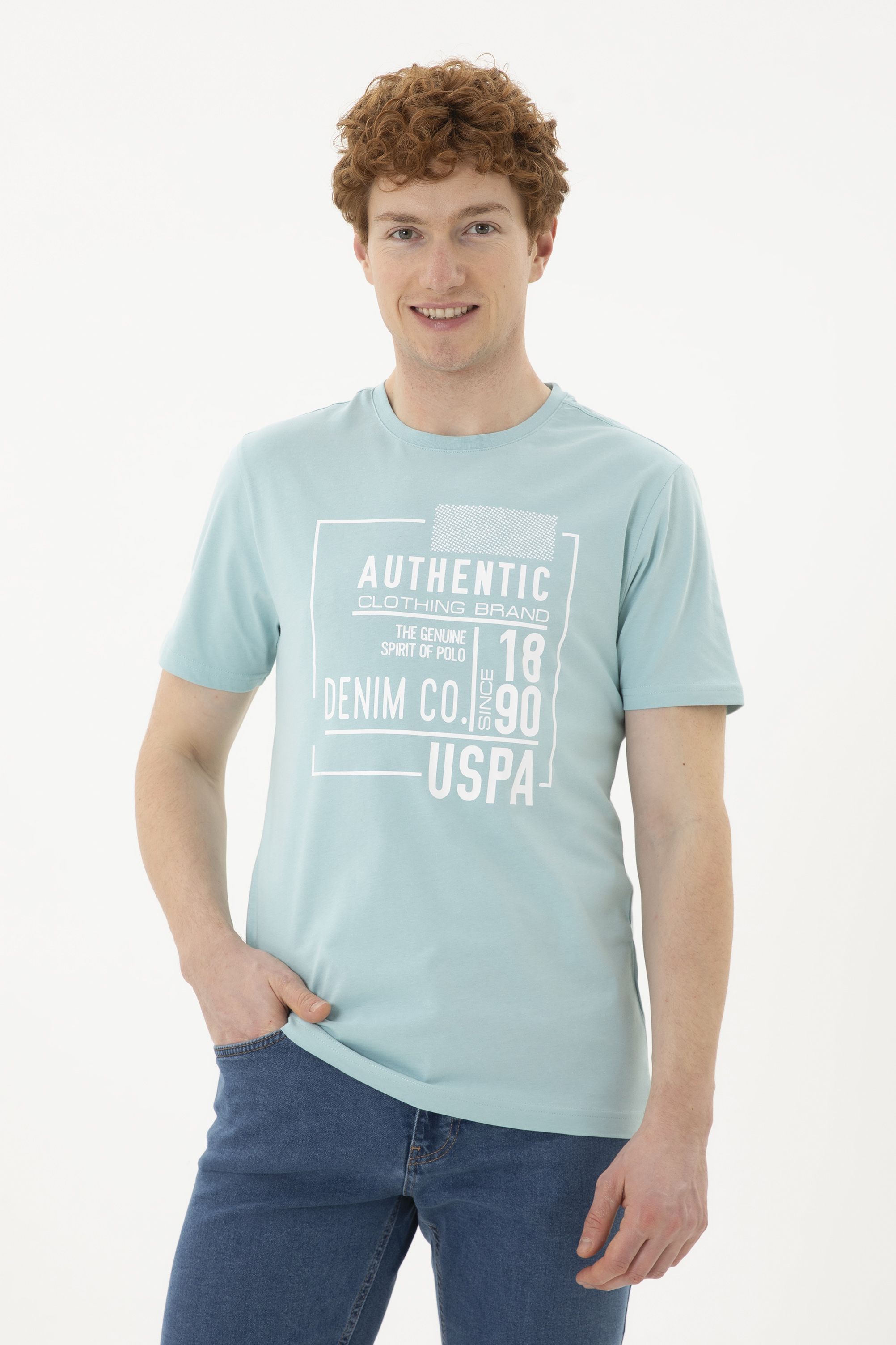 

Футболка мужская U.S. POLO Assn. G081GL0110GOLA голубая 2XL, Голубой, G081GL0110GOLA