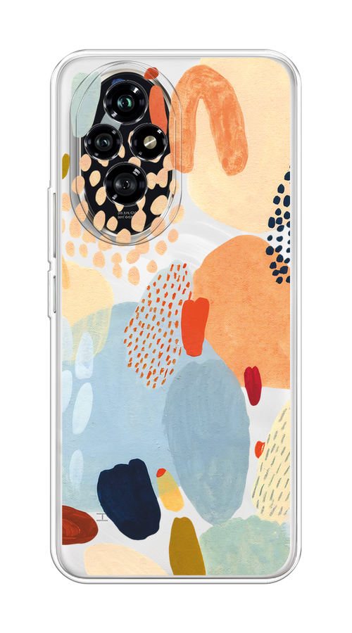 

Чехол на Honor 200 "Необычная абстракция", Бежевый;голубой, 6124750-1