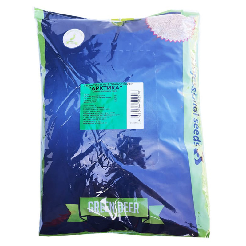 

Газонная смесь Green Deer Арктика 1кг, в пакете