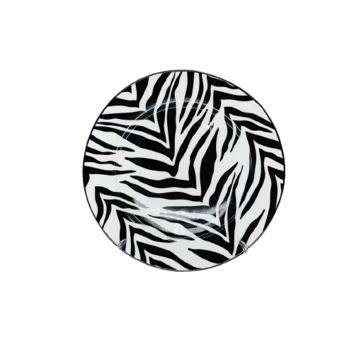 фото Тарелка глубокая stile di vita зебра 20 см бело-черная