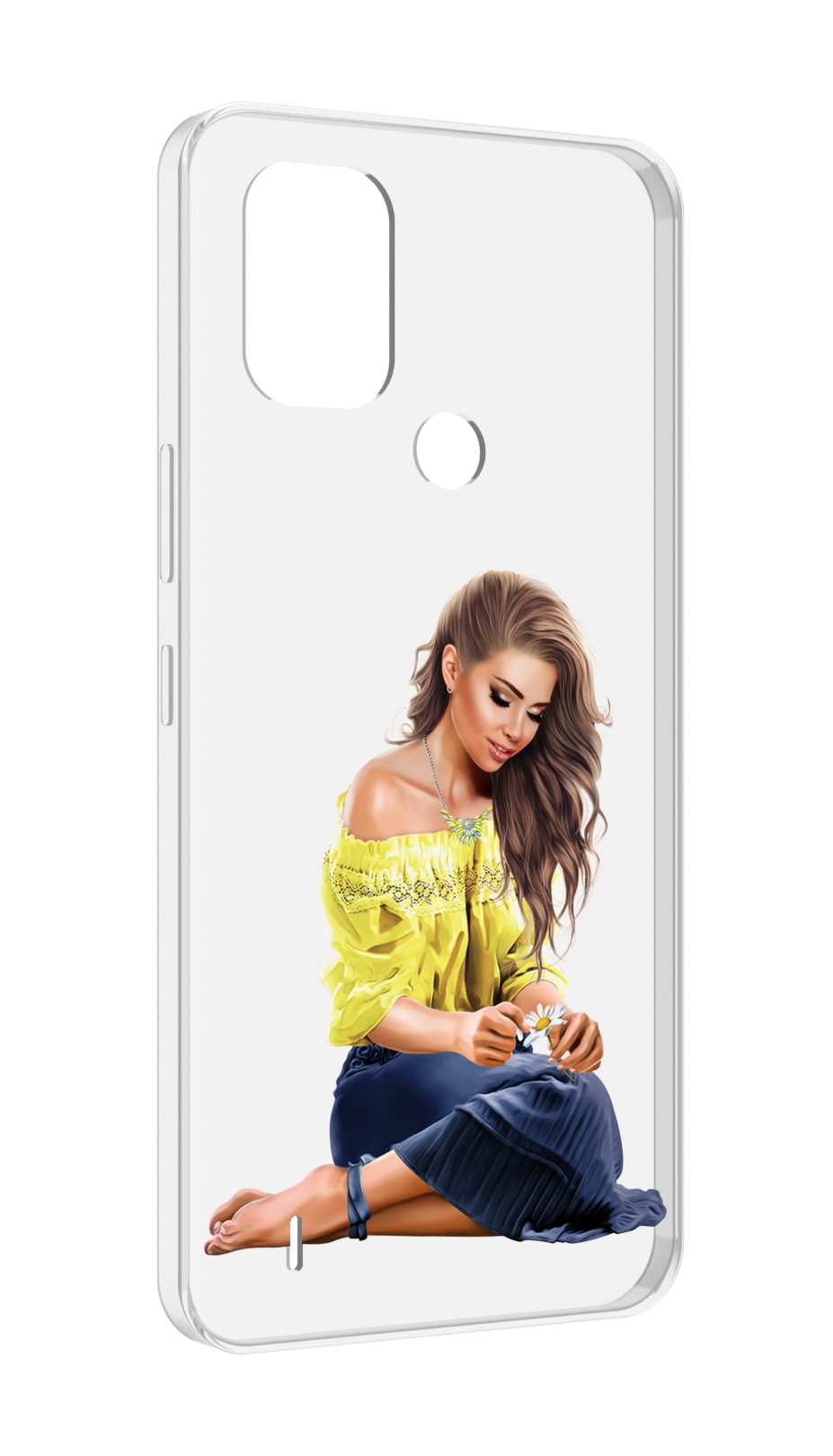 

Чехол MyPads миленькая-девочка женский для Nokia C31, Прозрачный, Tocco