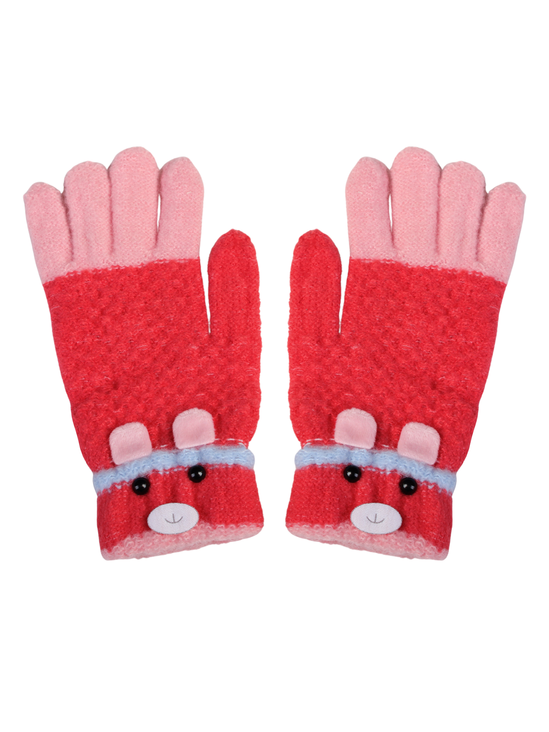 Перчатки детские Little Mania ZW-ANG83, красный, розовый, 13