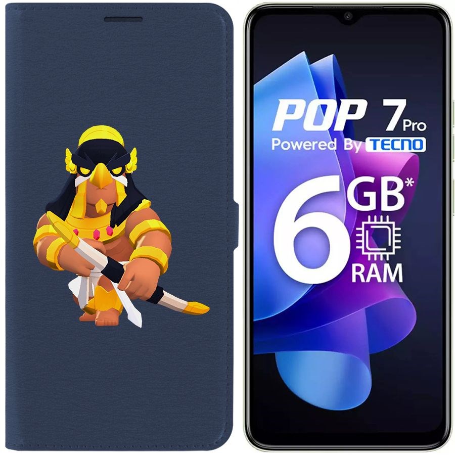 

Чехол-книжка Eco Book для Tecno Pop 7 Pro Brawl Stars-Бо Хорус
