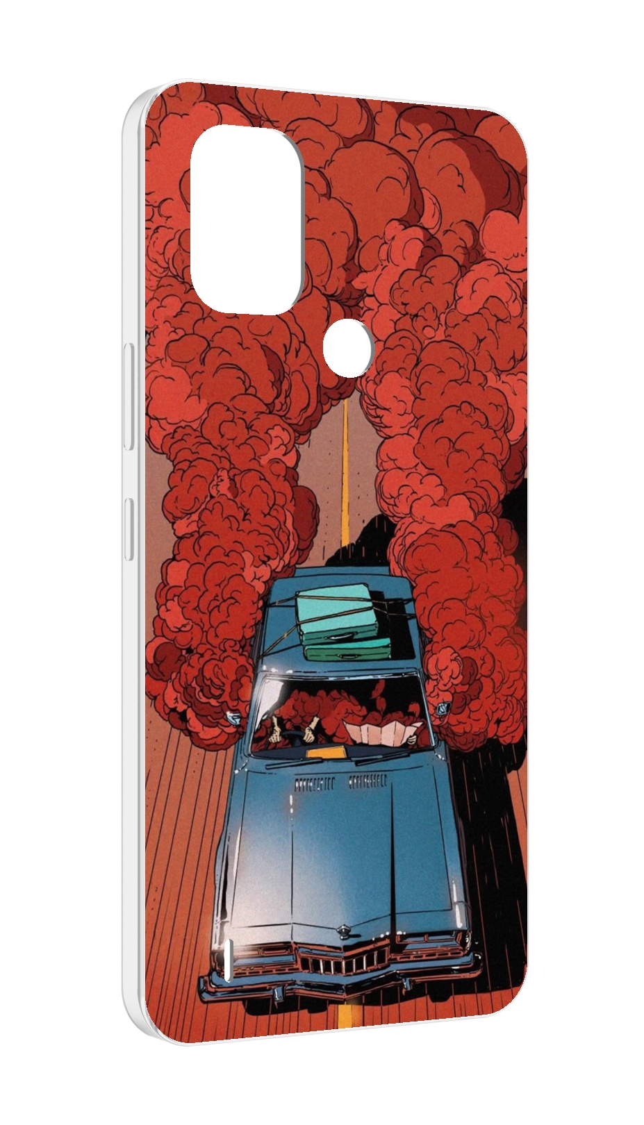 

Чехол MyPads машина мчится с дымком для Nokia C31, Прозрачный, Tocco