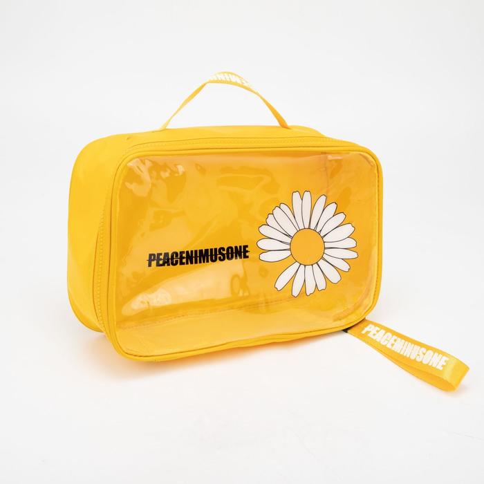

Косметичка женская КНР peacenimusone желтая, 15х10х26 см, peacenimusone