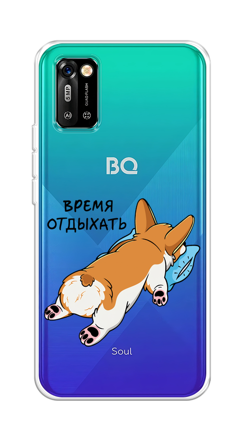 

Чехол на BQ 6051G "Корги отдыхает", Черный;коричневый;голубой, 202150-1