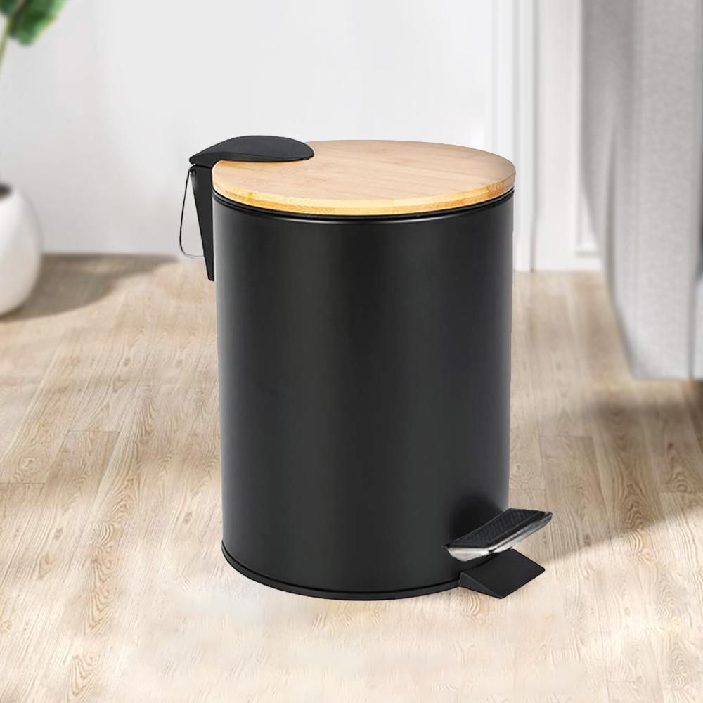 Мусорный контейнер Zalger Bambo черный R052-03black 3 литра