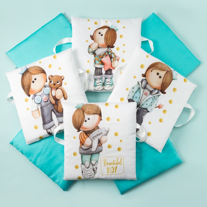 

Крошка Я Принц Тим, белый-мятный, 35х35 см, 8 штук, сатин, Принц Тим, белый-мятный, 35х35 см, 8 штук, сатин