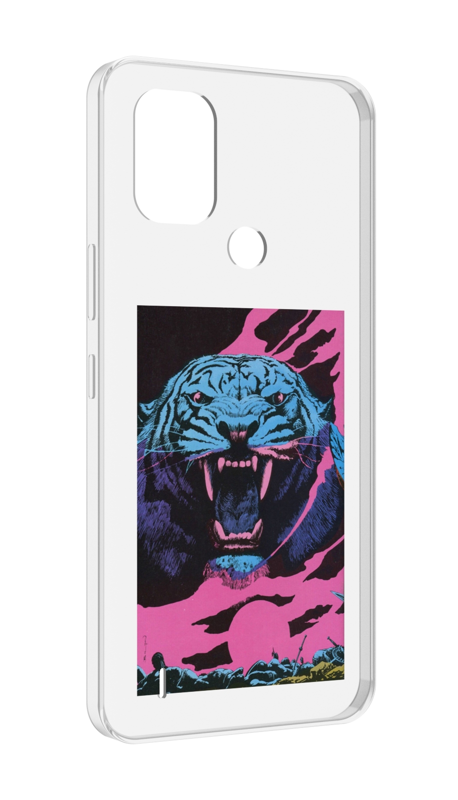 

Чехол MyPads лев с розовыми зубами для Nokia C31, Прозрачный, Tocco