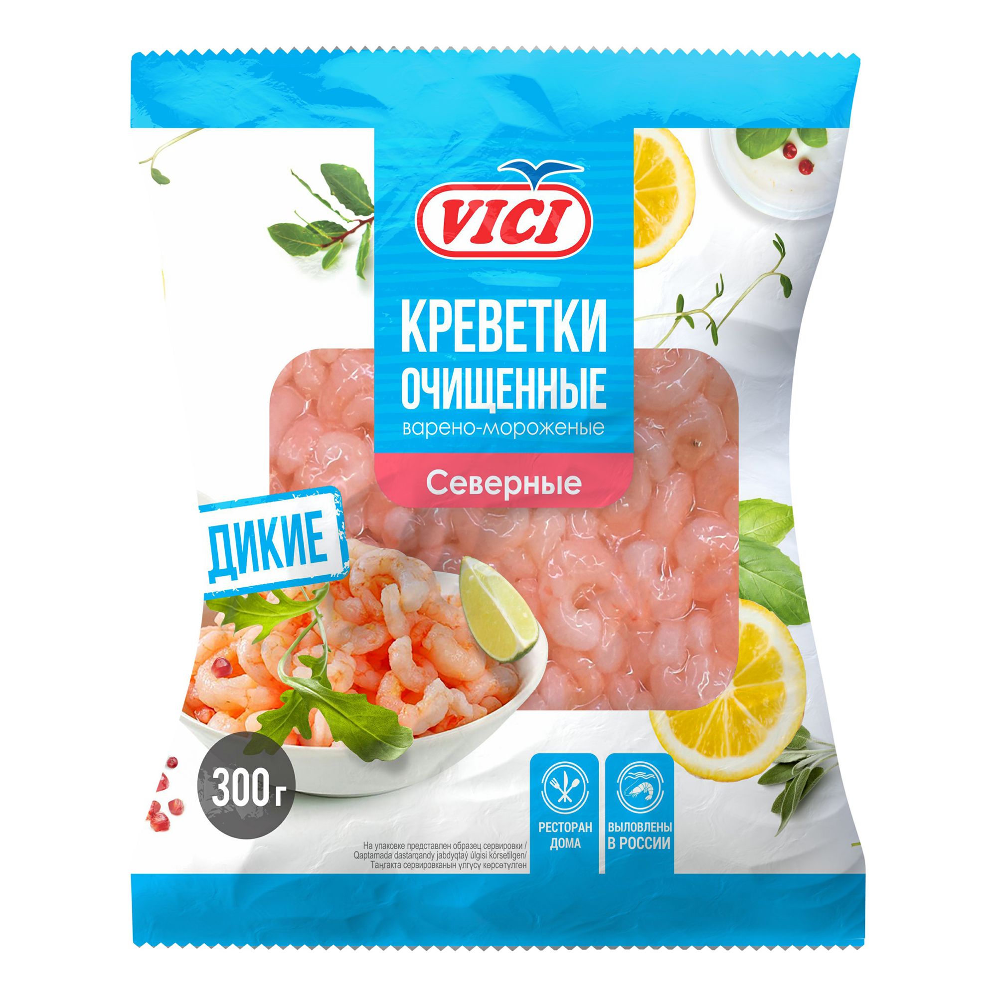 

Креветки Vici очищенные 200/300 замороженные 300 г