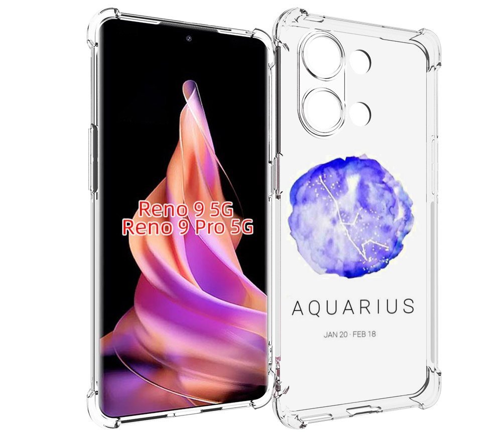 

Чехол MyPads знак зодиака водолеи 5 для Oppo Reno 9/Reno 9 Pro, Прозрачный, Tocco