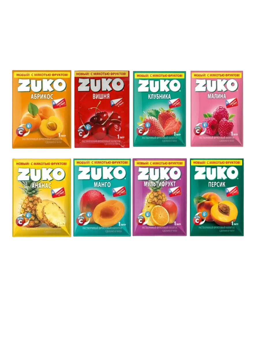 Растворимый напиток ZUKO, ассорти 8 вкусов