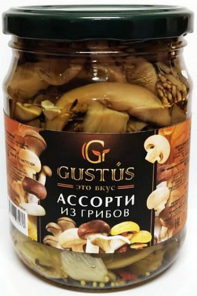 Грибное ассорти Gustus маринованных 500 г