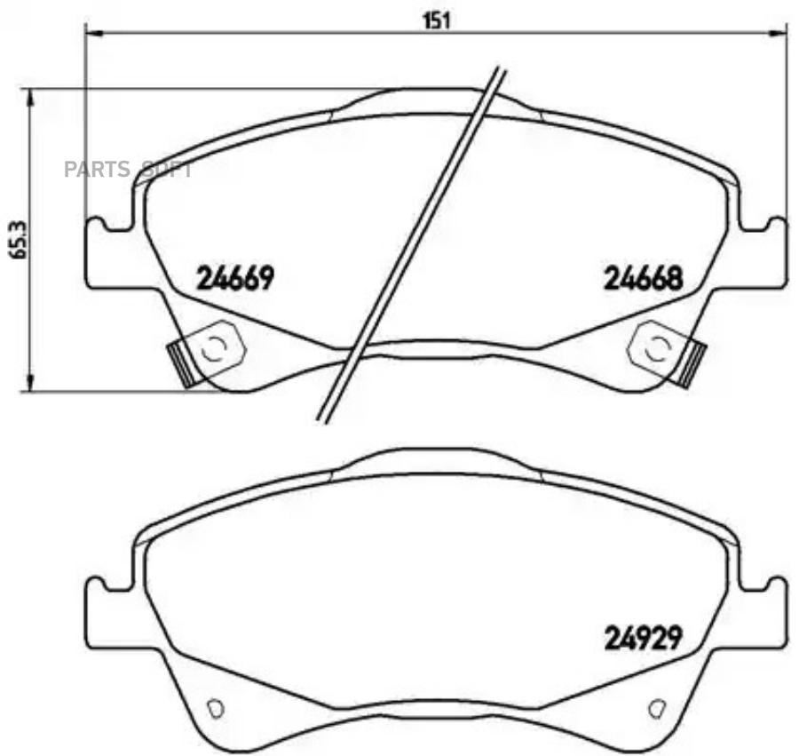 

Тормозные колодки brembo P83109