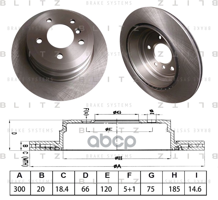 

Диск Тормозной Bmw 1(E81,E87)/3(E90,E91,E92,E93)/X1(E84) 05-> Blitz BS0577