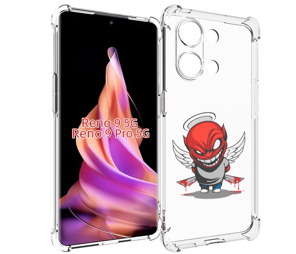 

Чехол MyPads злой-ангел для Oppo Reno 9/Reno 9 Pro, Прозрачный, Tocco