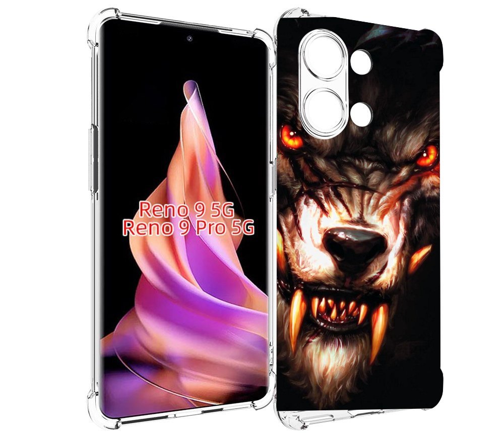

Чехол MyPads злой голодный волк мужской для Oppo Reno 9/Reno 9 Pro, Прозрачный, Tocco
