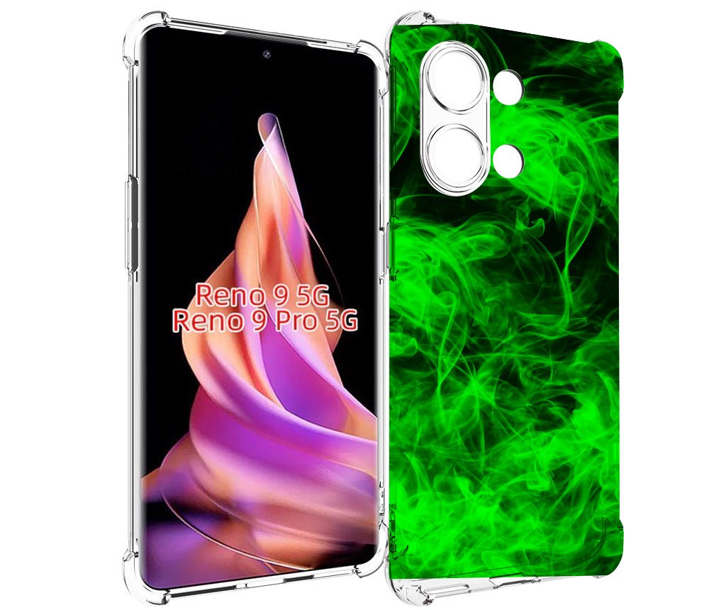 

Чехол MyPads зеленый-дымок для Oppo Reno 9/Reno 9 Pro, Прозрачный, Tocco