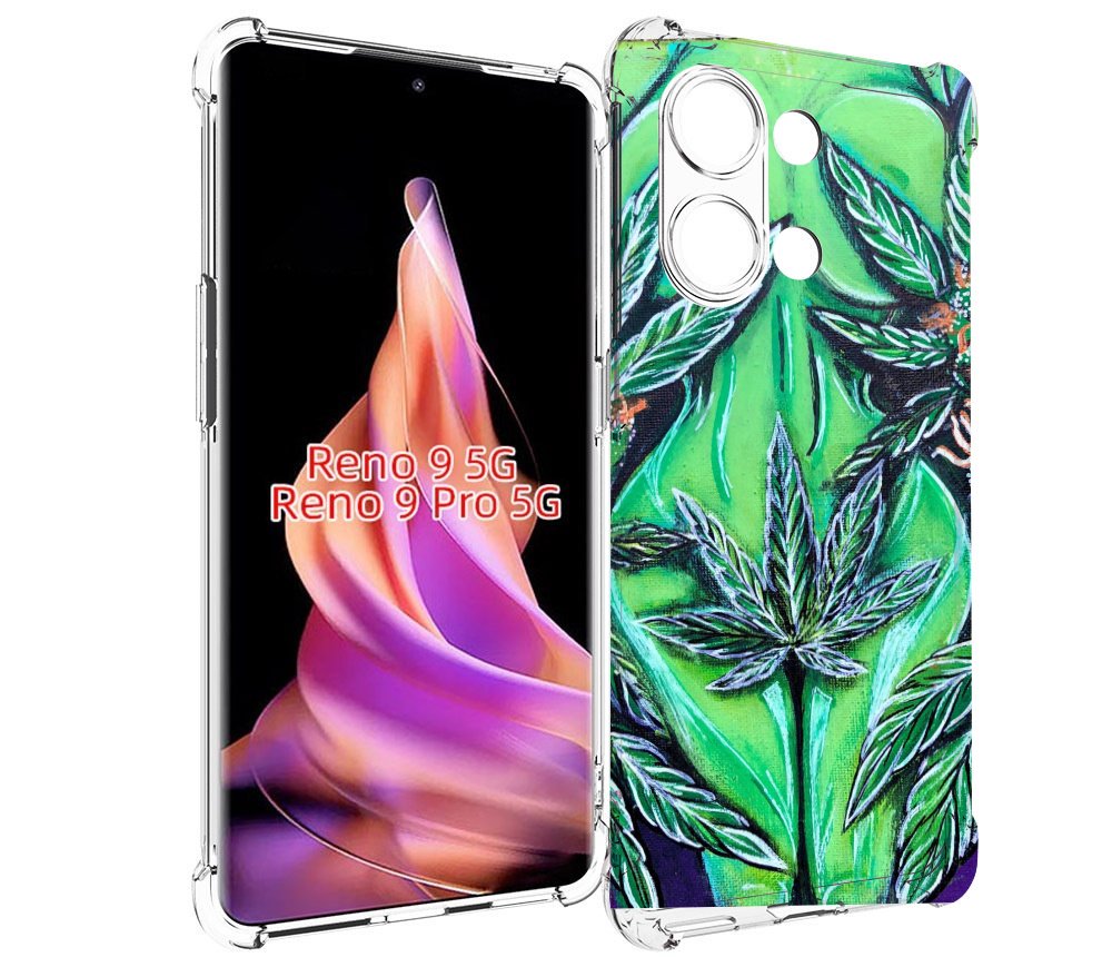 

Чехол MyPads зеленая девушка для Oppo Reno 9/Reno 9 Pro, Прозрачный, Tocco